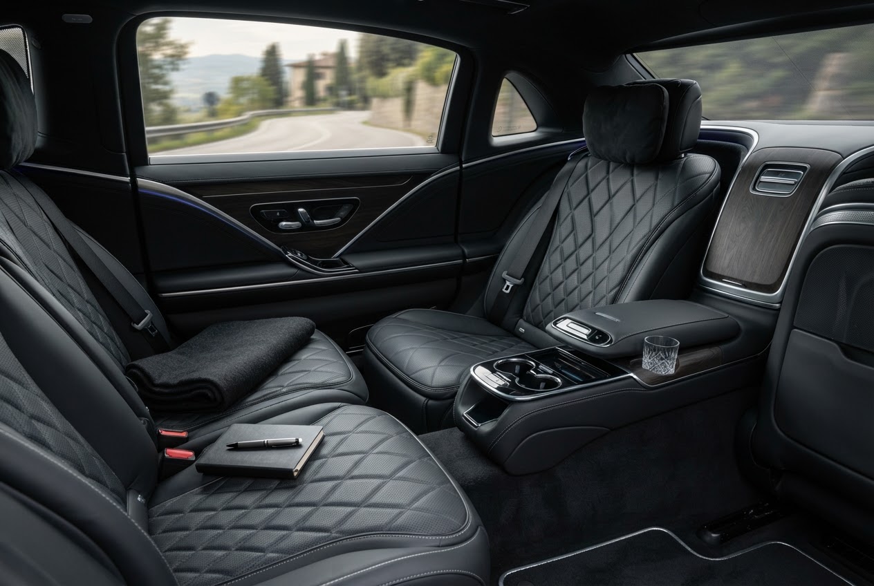 Luxury leather passenger seats